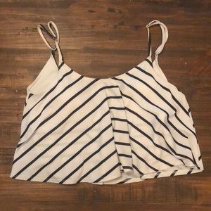 White and black striped swing top Kortni jeane L
